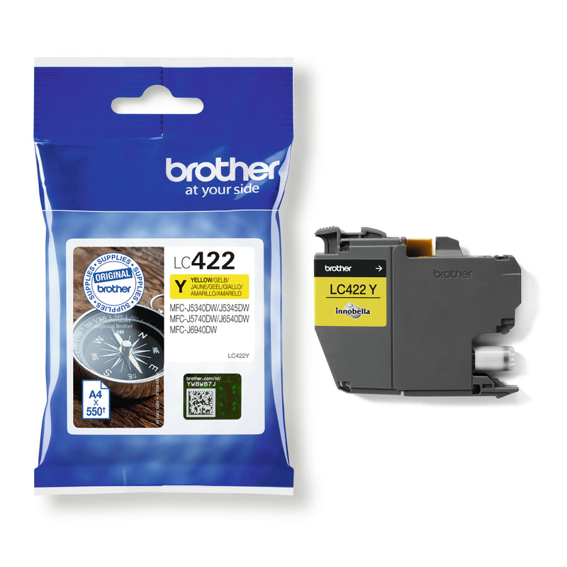 Brother LC422 Amarillo Cartucho de Tinta Original - LC422Y
