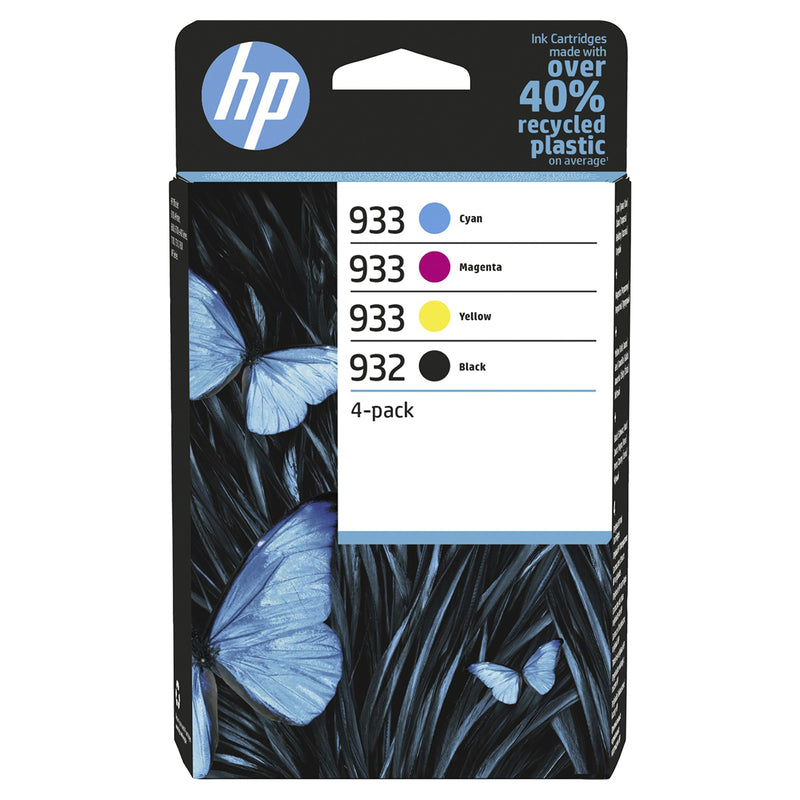 HP 932 + 933 Pack de 4 Cartuchos de Tinta Originales - 6ZC71AE