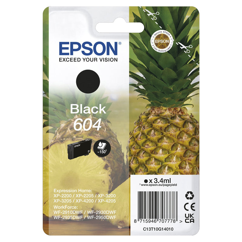 Epson 604 Negro Cartucho de Tinta Original - C13T10G14010