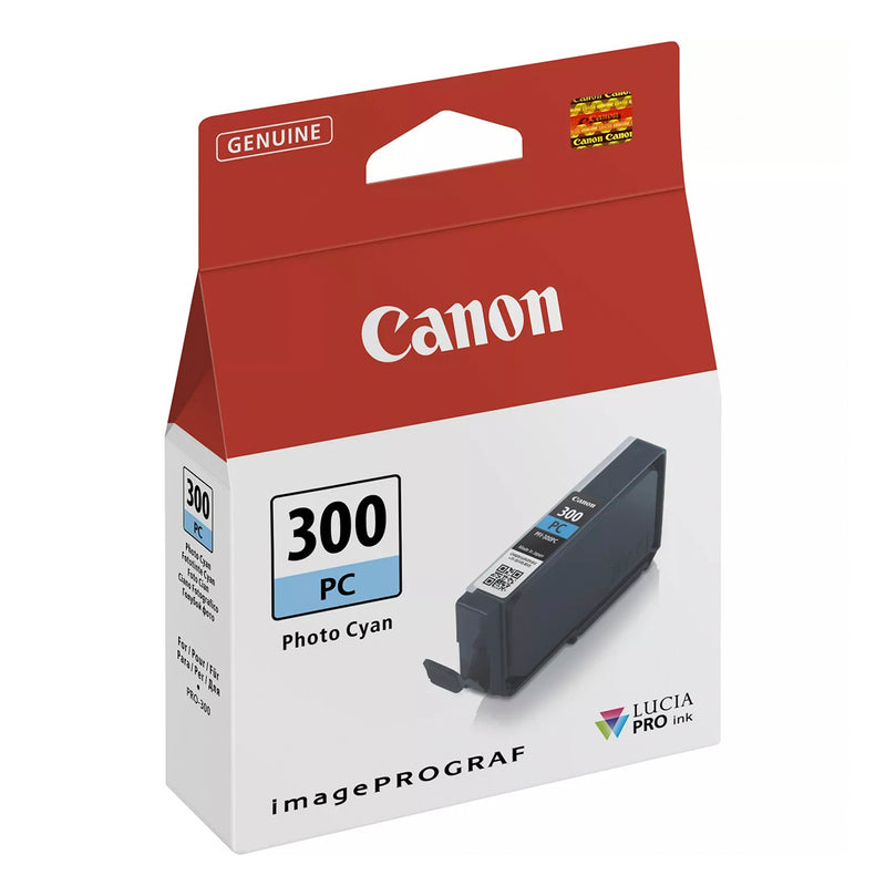 Canon PFI300 Cyan Photo Cartucho de Tinta Original - 4197C001/PFI300PC