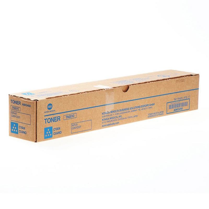 Konica Minolta TN221 Cyan Cartucho de Toner Original - TN221C/A8K3450