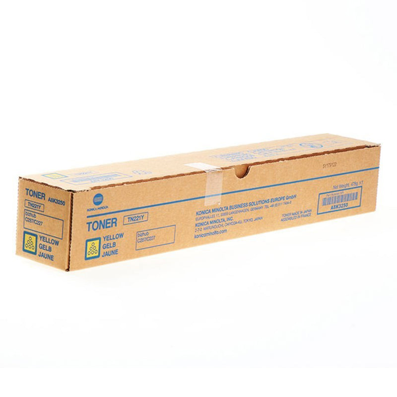 Konica Minolta TN221 Amarillo Cartucho de Toner Original - TN221Y/A8K3250