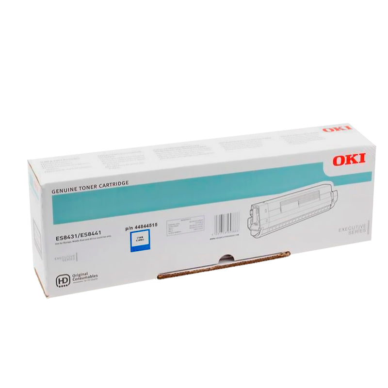 OKI Executive ES8431/ES8441 Cyan Cartucho de Toner Original - 44844515