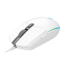 Logitech G203 Lightsync Raton USB 8000dpi - 5 Botones Programables - Iluminacion RGB Lightsync - Uso Diestro - Cable de 2.10m - Color Blanco