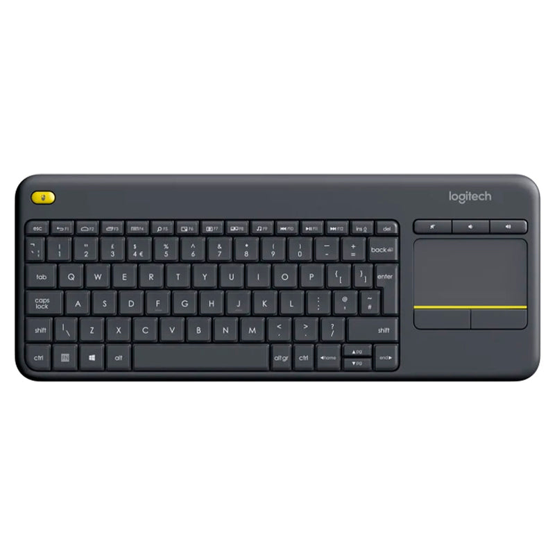 Logitech K400 Plus Teclado Inalambrico Touchpad - PC, TV - Color Negro