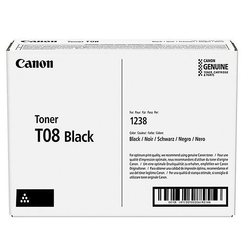 Canon T08 Negro Cartucho de Toner Original - 3010C006