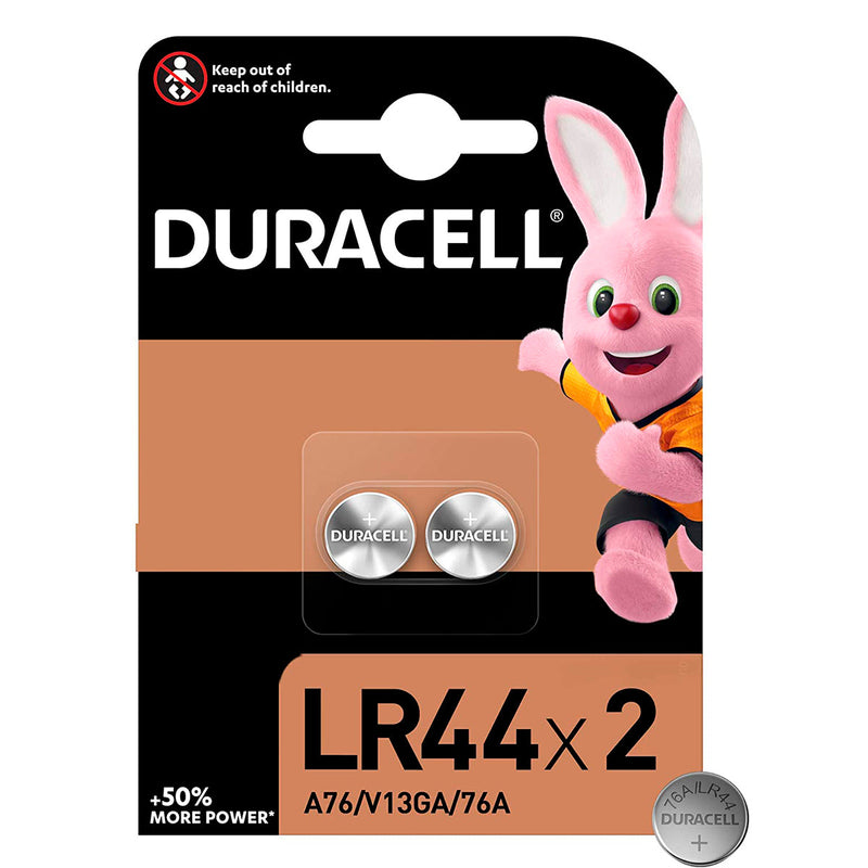 Duracell Pilas Alcalinas de Boton LR44 76A/A76/V13GA 1.5V - 2 Unidades