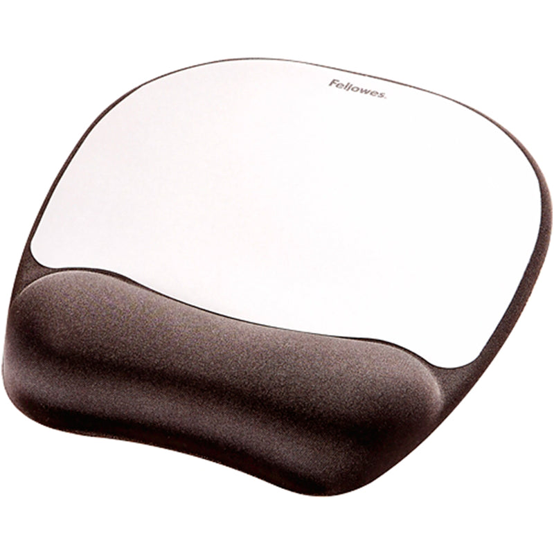 Fellowes Alfombrilla con Reposamuñecas Espuma Memory Foam - Confort Excepcional - Color Plateado