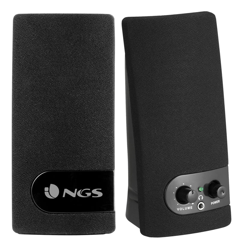 NGS SoundBass 150 Altavoces 2.0 USB 4W - Entrada Jack 3.5mm - Controles en Altavoz - Color Negro