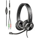 NGS MSX 11 Pro Auriculares con Microfono Flexible - Diadema Ajustable - Almohadillas Acolchadas - Control en Cable - Cable de 1.80m