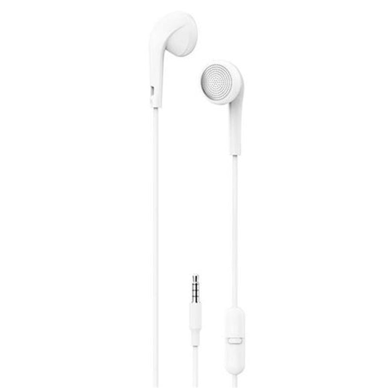 XO EP17 Auriculares con Microfono - Conexion Jack 3.5mm - Cable de 1.20m, Color Blanco