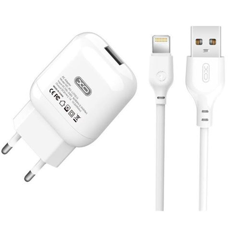 XO L37 Pack Cargador de Corriente USB + Cable USB a Lightning