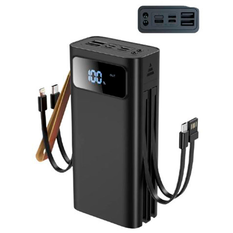 XO PR142 Powerbank 30000mAh - Pantalla Digital - 2x USB-A, 1x USB-C, 1x microUSB, 1x Lightning - Entradas USB, microUSB, USB-C y Lightning - Carga Rapida