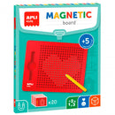 Apli Pizarra Magnetica Fomenta la Concentracion y Promueve el Trabajo Logico-matematico - Tamaño 215 x 12 x 170 mm - Color Rojo