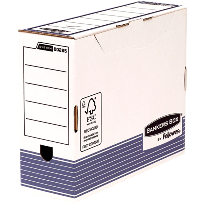 Fellowes Bankers Box Caja de Archivo Definitivo 100mm A4 - Montaje Automatico Fastfold - Carton Reciclado Certificacion FSC (10 unidades)