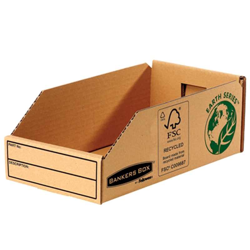 Fellowes Bankers Box Earth Bandeja de Carton 147mm - Montaje Manual - Carton Reciclado Certificacion FSC - Color Marron (50 unidades)