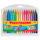Bic Kids Plastidecor Caja de 36 Lapices de Cera - Extraresistentes - Facil de Sacar Punta - No Mancha