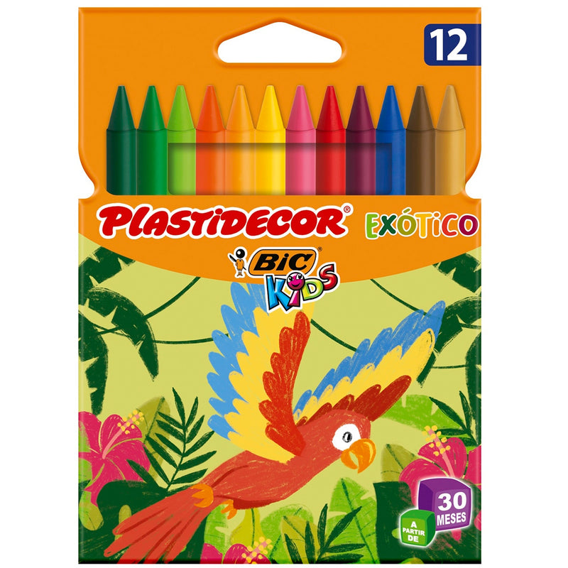 CERA PLASTIDECOR KIDS 12 COLORES