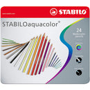 Stabilo Aquacolor Pack de 24 Lapices de Colores - Mina de 2.8mm - Acuarelable - Colores Surtidos