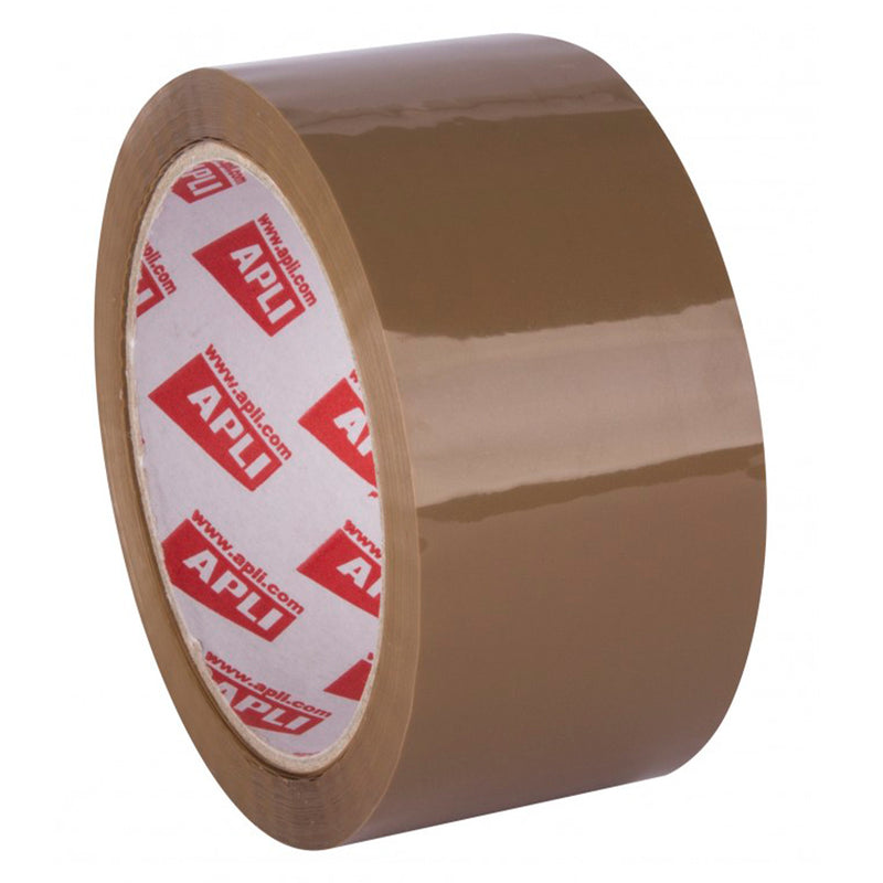 Apli Precinto Acrilico Marron - PP - Brillante - 48 mm x 66 m 25 Micras (36 unidades)