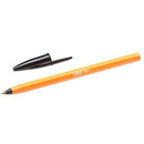 Bic Orange Original Fine Boligrafo de Bola - Punta Redonda de 0.8mm - Trazo de 0.30mm - Tinta con Base de Aceite - Cuerpo Naranja - Color Negro (20 unidades)
