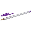 Bic Cristal Fun Boligrafo de Bola - Punta Gruesa de 1.6mm - Tinta con Base de Aceite - Color Morado (20 unidades)