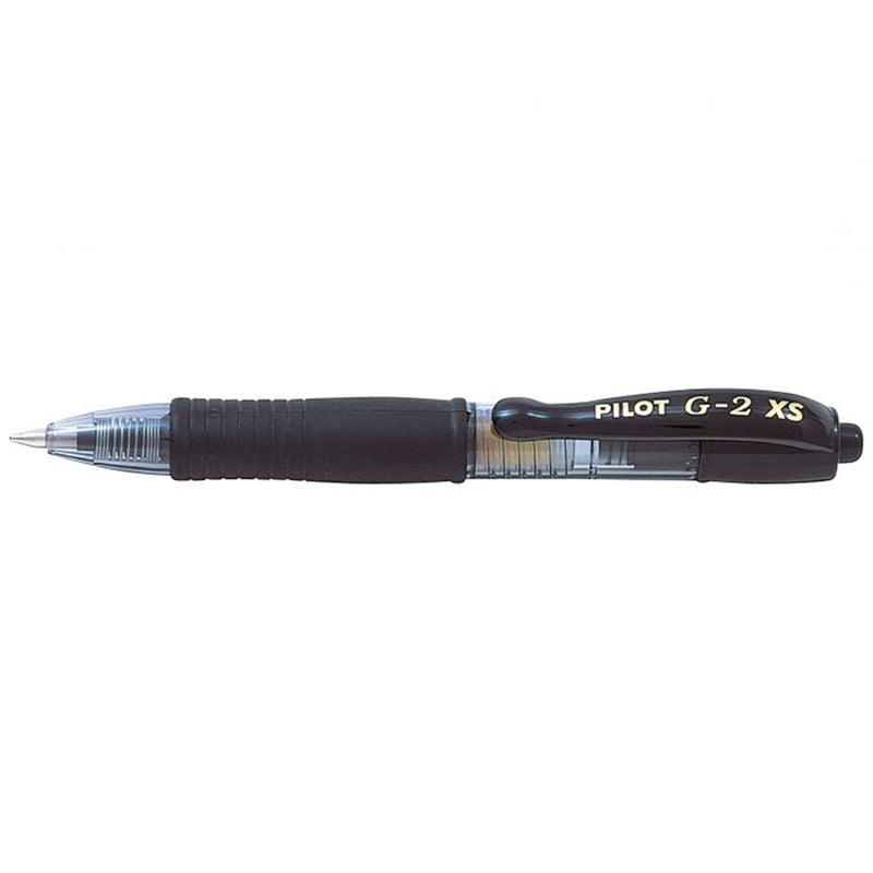 Pilot Boligrafo de Gel G2 Pixie XS Retractil - Punta de Bola Redonda 0.7mm - Trazo 0.32mm - Grip Ergonomico - Color Negro (12 unidades)