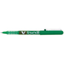 Pilot Boligrafo de Tinta Liquida V Ball 07 Rollerball - Punta de Bola Redonda 0.7mm - Trazo 0.5mm - Color Verde (12 unidades)
