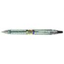 Pilot Boligrafo de Bola Retractil B2P Ecoball BeGreen - Punta Redonda 1mm - Trazo 0.27mm - 86,64% de Plastico Reciclado - Recargable - Color Negro (10 unidades)