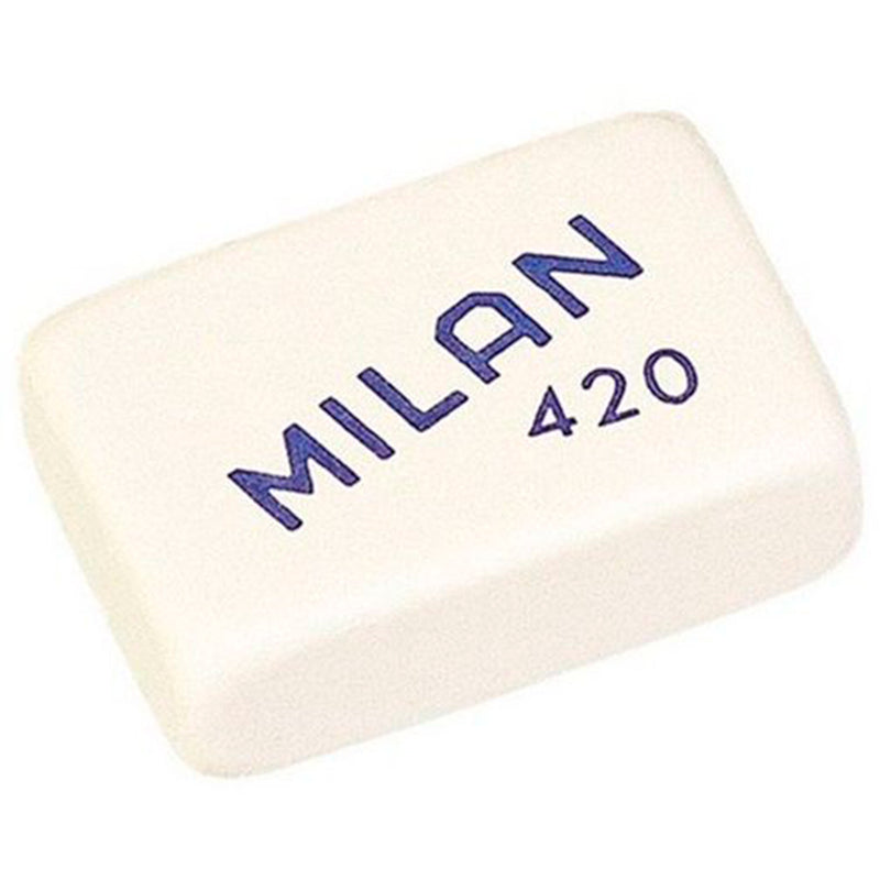 Milan 420 Goma de Borrar Rectangular - Miga de Pan - Suave Caucho Sintetico - Colores Surtidos (20 unidades)