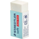 Staedtler Soft 526 S30 Goma de Borrar - Plastico - Maxima Limpieza - Faja Protectora - No Decolora el Papel - Color Blanco (30 unidades)