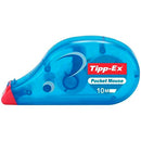 Tipp-Ex Pocket Mouse Cinta Correctora 4.20mm x 10m - Resistente - Escritura Instantanea - Capuchon Protector (10 unidades)