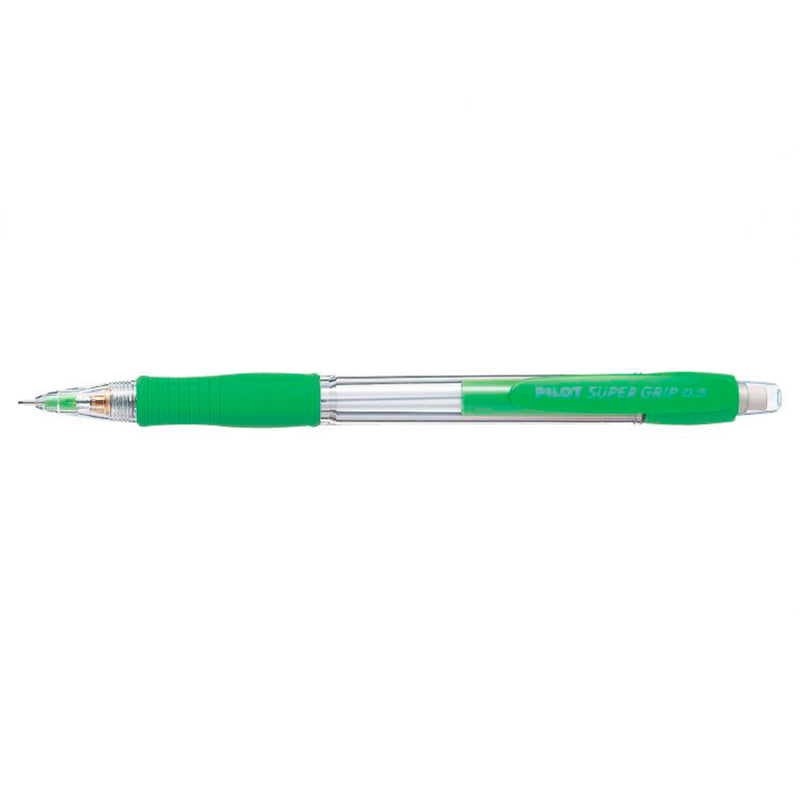 Pilot Portaminas SuperGrip H185 - Trazo 0.5mm - Mina HB - Cuerpo Verde Claro (12 unidades)