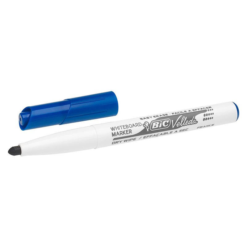 Bic Velleda 1741 Marcador para Pizarra - Punta de 4.5 mm - Trazo 1.4mm - Tinta con Base de Acetona - Borrado Optimo - Larga Duracion - Color Azul