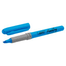 Bic Highlighter Grip Marcador Fluorescente - Tinta con Base de Agua - Punta Biselada - Trazo entre 1.60 y 3.30 mm - Color Azul (12 unidades)