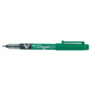 Pilot Rotulador de Punta Fina V-Sign Pen - Punta Fina de 2mm - Trazo de 0.6mm - Color Verde (12 unidades)