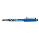 Pilot Rotulador de Punta Fina V-Sign Pen - Punta Fina de 2mm - Trazo de 0.6mm - Color Azul (12 unidades)