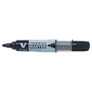 Pilot V-Board Master Begreen Rotulador para Pizarra Blanca - Punta Redonda 6mm - Trazo 2.3mm - 91% Plastico Reciclado - Recargable - Color Negro (10 unidades)