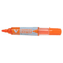 Pilot V-Board Master Begreen Rotulador para Pizarra Blanca - Punta Redonda 6mm - Trazo 2.3mm - 91% Plastico Reciclado - Recargable - Color Naranja (10 unidades)