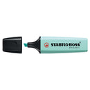Stabilo Boss 70 Pastel Rotulador Marcador Fluorescente - Trazo entre 2 y 5mm - Recargable - Tinta con Base de Agua - Color Toque Turquesa (10 unidades)