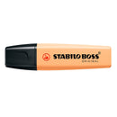 Stabilo Boss 70 Pastel Marcador Fluorescente - Trazo entre 2 y 5mm - Recargable - Tinta con Base de Agua - Color Naranja Palido (10 unidades)