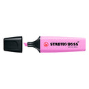 Stabilo Boss 70 Pastel Marcador Fluorescente - Trazo entre 2 y 5mm - Recargable - Tinta con Base de Agua - Color Fucsia Helado (10 unidades)