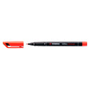 Stabilo OHPen Rotulador Permanente - Punta Fina - Trazo de 0.7mm - Agarre Antideslizante - Tapon Ventilado - Color Rojo (10 unidades)