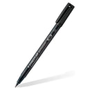Staedtler Lumocolor Permanent 313 Rotulador Permanente de Punta Fina - Trazo 0.4mm - Secado Rapido - Color Negro (10 unidades)