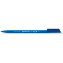 Staedtler Noris 326 Rotulador de Punta Fina - Trazo 1mm Aprox - Tina Base de Agua - Color Azul (10 unidades)