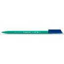 Staedtler Noris 326 Rotulador de Punta Fina - Trazo 1mm Aprox - Tina Base de Agua - Color Verde (10 unidades)