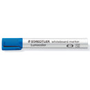 Staedtler Lumocolor 351 Marcador para Pizarra Blanca - Punta Biselada 2 - 5mm Aprox - Secado Rapido - Color Azul (10 unidades)