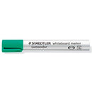 Staedtler Lumocolor 351 Marcador para Pizarra Blanca - Punta Biselada 2 - 5mm Aprox - Secado Rapido - Color Verde (10 unidades)