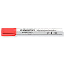 Staedtler Lumocolor 351 Rotulador para Pizarra - Punta Redonda - Trazo 2mm - Capuchon con Clip - Color Rojo (10 unidades)