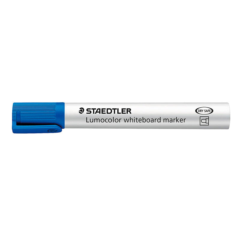 Staedtler Lumocolor 351 Rotulador para Pizarra - Punta Redonda - Trazo 2mm - Capuchon con Clip - Color Azul (10 unidades)